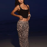 BELLA Maxi Skirt - Zebra