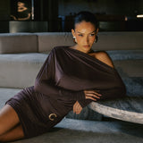 MAIA Mini Dress - Ganache