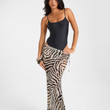 BELLA Maxi Skirt - Zebra