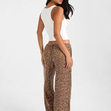 INEZ Sequin Pants - Mocha