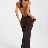 OLIVIA Shell Dress - Dark Chocolate